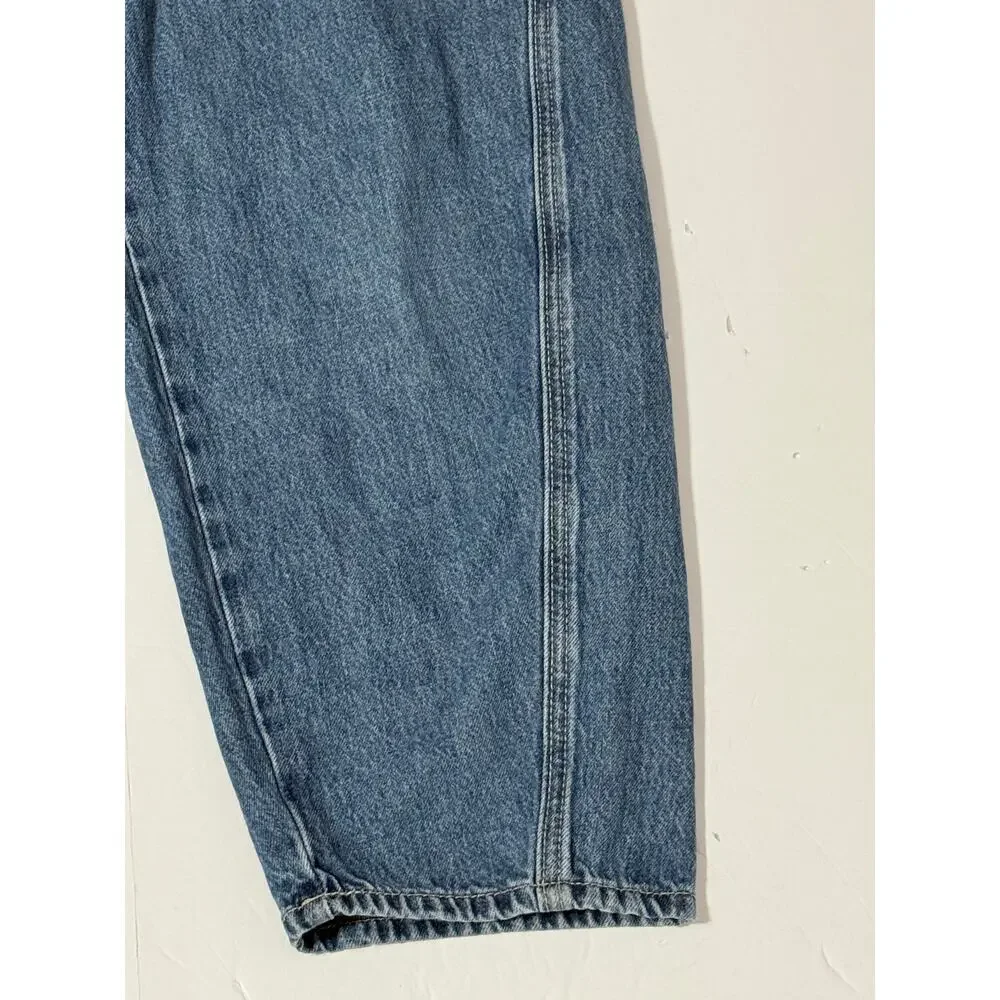 Girl's Old Navy High-Rise Barrel Leg Jeans, Size 18